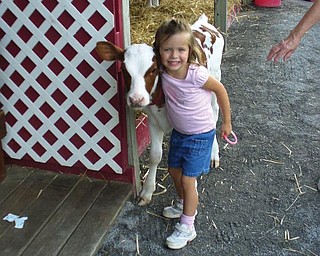 Elise Bennett of Westerville attended the Canfield Fair last year with her grandparents, Larry and Kathy Bennett of Greenford.