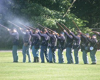 This is a picture of the Civil War reenactment between the 61st OVI Company D and 4th Alabama (taken by David Windsor).