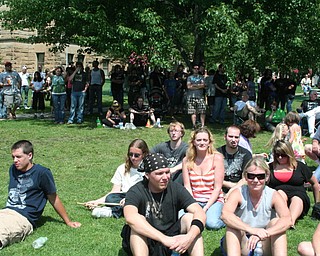 The crowd at the David Grohl Alley Dedication Ceremony in Warren.