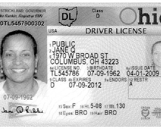 A sample of how the new Ohio driver’s licenses for adults will look. The individual’s information lines are now numbered to assist law enforcement.