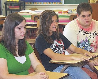 MISSION TRIP: From left to right, Joanne Bartos, Hannah Balogh and Corey Patrick talk about their part in a mission trip to New Orleans.