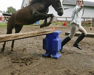 Madelyn with her newest project -teaching it to jump - robertkyosay
