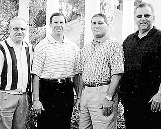 Special to The Vindicator
OFFICIAL FOURSOME: Among those responsible for making arrangements for the Wolves Club Den VI golf outing on Aug. 31 are, from left, Gregory Tierno, club president; Joe Vitello and Chelsey Santucci, co-chairmen; and Mike Dercoli, chairman.