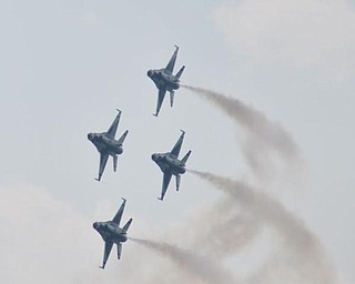 The Thunderbirds at the Youngstown Air Show, Sunday, August 9, 2009.
