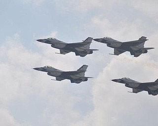 The Thunderbirds at the Youngstown Air Show, Sunday, August 9, 2009.