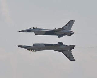 The Thunderbirds at the Youngstown Air Show, Sunday, August 9, 2009.