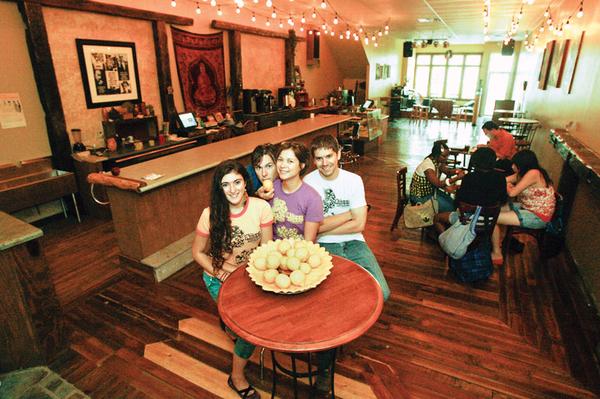 CREATIVE COLLECTIVE: From left, Natalia Lepore-Hagan, co-owner Jacob Harver, Courtney Waskin, and co-owner Keith Povec inside the new Lemon Grove.