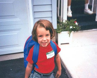 Crystal Blakeman, who is now a senior at Springfield Local High School, is shown on her first day of kindergarten at Springfield Elementary. She is the granddaughter of Bob and Ulah Blakeman of North Lima.