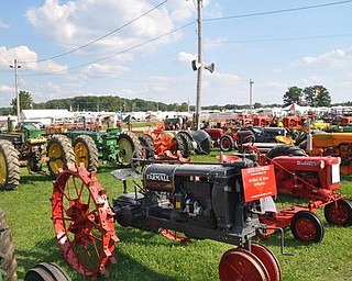 Farm equipment on display