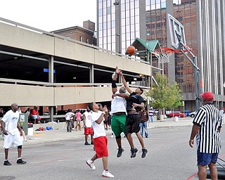 3-on-3 basketball tournament at Lucky Penny's Family Reunion. Sponsored by 101.9 JAMZ. Sunday, Sept. 6, 2009.