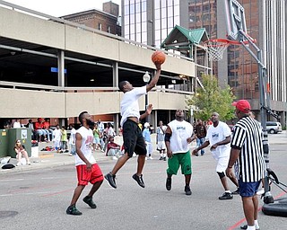 3-on-3 basketball tournament at Lucky Penny's Family Reunion. Sponsored by 101.9 JAMZ. Sunday, Sept. 6, 2009.