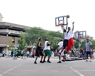 3-on-3 basketball tournament at Lucky Penny's Family Reunion. Sponsored by 101.9 JAMZ. Sunday, Sept. 6, 2009.