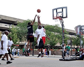 3-on-3 basketball tournament at Lucky Penny's Family Reunion. Sponsored by 101.9 JAMZ. Sunday, Sept. 6, 2009.