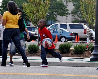 A youth game of basketball at Lucky Penny's Family Reunion. Sponsored by 101.9 JAMZ. Sunday, Sept. 6, 2009.
