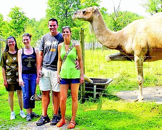l-r Marilyn Stanton (Vienna), Amy Haddad (Vienna), Kris and wife Megan McKenzie (Cuyahoga) visiting the Ark for the first time.
