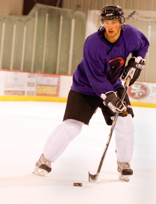 Brian Dowd at Phantoms practice, Wednesday September 9, 2009.