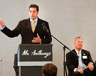 NOT A PRETTY PROCESS: U.S. Rep. Tim Ryan of Niles, D-17th, talks about Congress passing health-care system changes comparing it to “making sausage.” Ryan spoke at an event cosponsored by the Youngstown/Warren Regional Chamber and NEO HealthForce.