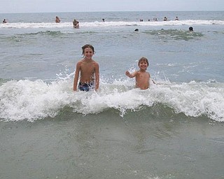 Ivan and Alec Bosnjak of Boardman are at Myrtle Beach, N.C. in August.