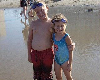 Matthew and Julia Ranno, children of Sam and Donna Ranno of Poland, spent a day at Virginia Beach.