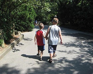 This is Alex, 10, and Anthony, 7, Weimer of Poland vacationed at at Kings Island in Cincinnati.