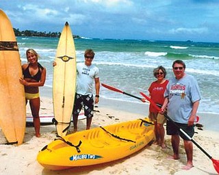 On vacation in Hawaii are, from left, Angie Ferenchak of Westlake; Kenny Ferenchak of Waianae, Hawaii; Cathy Ferenchak of Canfield; and Steve Ferenchak of Canfield.