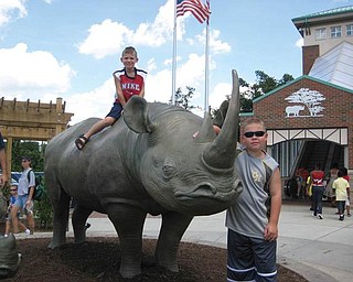 Alex and Anthony Weimer of Poland are at the Cincinnati Zoo.