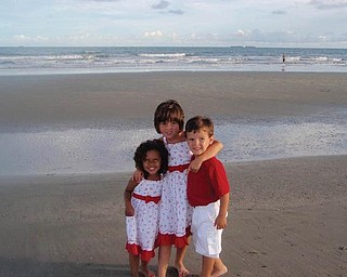 Lily Scott of Girard and Caroline and Joey Criscione of Girard are on their beach vacation in Ocean Isle, S.C.