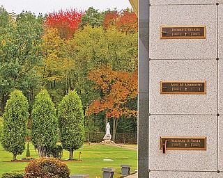 Surrounded by immaculate grounds at Calvary Cemetery