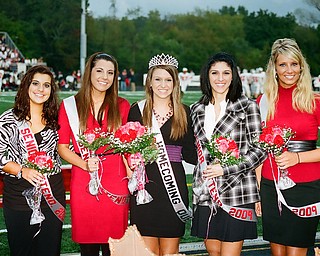 Girard Senior Attendents: Annie Lessick, Julia Guerrieri, Julie Parker, Chelsea Guerrieri and Chelsea Noufer