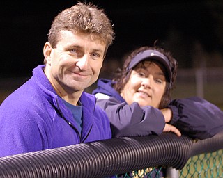 Will Lightner and Stacey Harkelrode enjoy the Lowellville / Sebring game.
