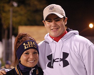 Cousins Lena Notareschi and Johnny Perry at the Lowellville / Sebring game.