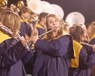 Lowellville's marching band members enjoying the end of the 