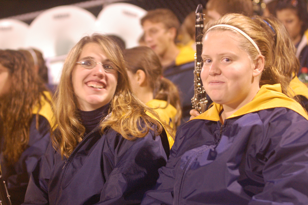  Lowellville's marching band members enjoying the end of the game!
