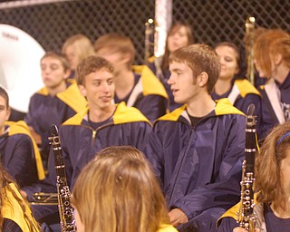 Lowellville's marching band members enjoying the end of the 