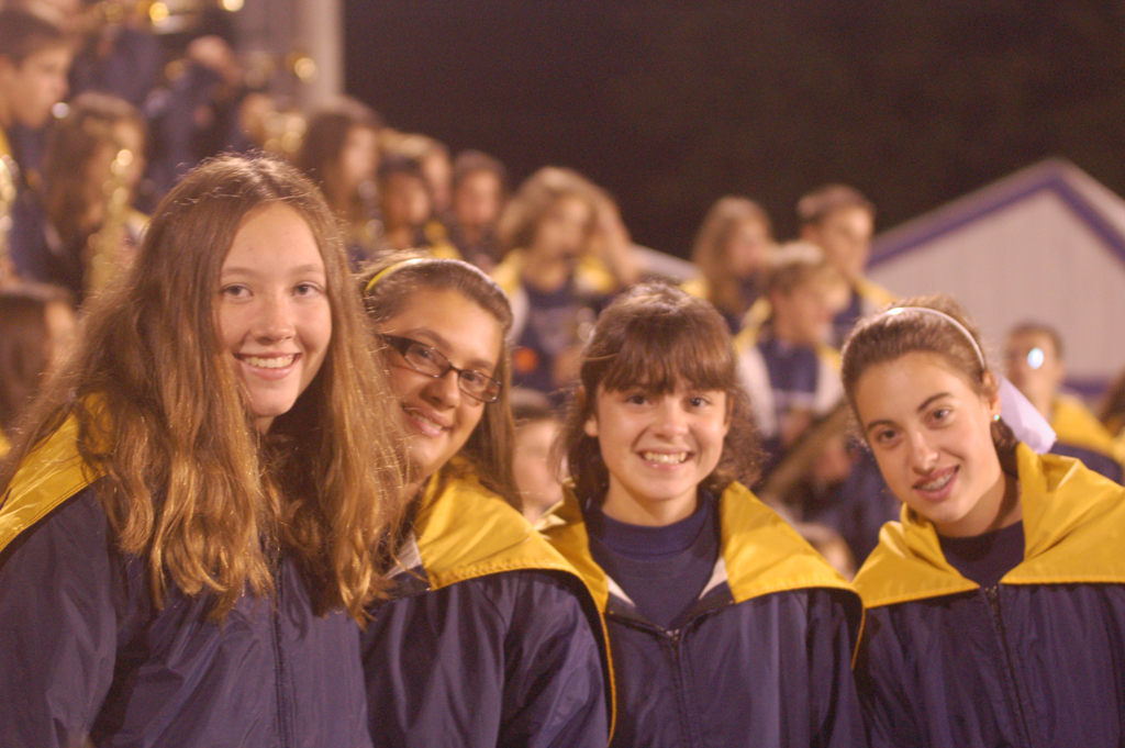 Lowellville marching band members Kayla Theisler, Antonina Boggia, Annie Piccirillo and Andi Hrusovsky.