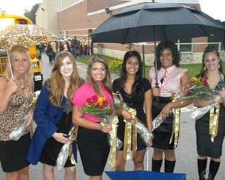 Liberty's Homecoming Court! L-R: Lauren Wine, Tammy Chevelan, Allison 
Armeni, Pooja Kwatra, Lydia Holden, and Shelbie Stefanski