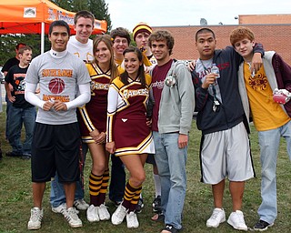 "South Range fans hang out at the Blitz tailgate party."