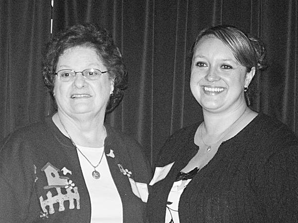 Special to The Vindicator
CLASS ACT: The third annual dinner hosted by members of the Hannah E. Mullins School of Practical Nursing Alumni Association took place Sept. 26 at the Elks Club in Salem. The night included a silent auction and a 50-50 drawing. Sharing a moment at the event were, at left, Virginia Toot, a member of the school’s first graduating class, and Tammy Eckert, a member of the 2009 graduating class. For more information about the association, contact Ann Dattilio at (330) 222-1315, Loretta Ripple at (330) 718-6323, or hemspnalumni@comcast.net. 