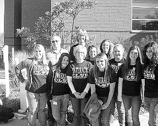 Special to The Vindicator
INTERACTING: On Nov. 14 at Salem Community Center, more than 120 students, representing 16 area schools, attended a conference sponsored by Rotary District 6650 of Northeast Ohio for local Interact students. Teens who represented Struthers High School had an opportunity to meet foreign-exchange students and students from other schools and to learn about opportunities available to them through Rotary. Among those attending the conference were, in back from left, Tom Baringer, district Interact chairman; Sherry Noble, board of education member; and Laura Eckman; and, in front, Natalie Agnone; Alexa Morocco; Mary Carcelli, Interact adviser; Katie Sharpe; Ellie Bodnar; Kelsey Wormley; Alyssa Olmi; and Samantha Martinelli.