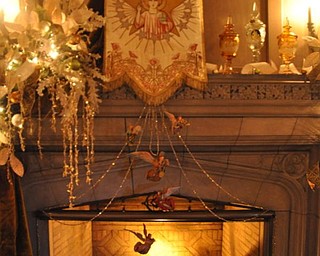 The Arms Family Museum's Library, decorated for Christmas.