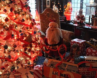 The sitting room at the Arms Family Museum. Decorated for Christmas in Motion.