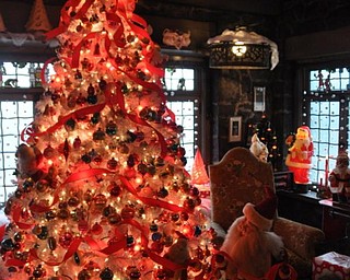 The sitting room at the Arms Family Museum. Decorated for Christmas in Motion.