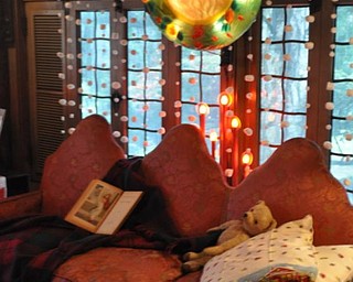 The sitting room at the Arms Family Museum. Decorated for Christmas in Motion.