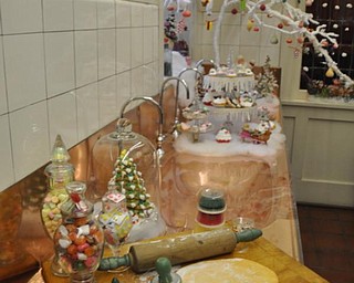 The Butler's Pantry at the Arms Family Museum. Decorated for Christmas in Motion.