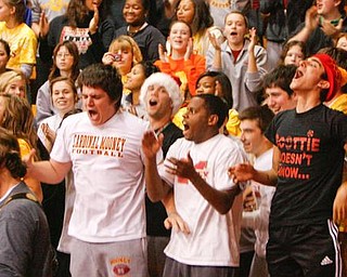 The Vindicator/Robert K. Yosay -----
seniors cheer during the pep rally at mooney