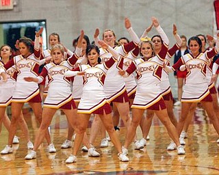 The Vindicator/Robert K. Yosay -----
The Mooney Cheerleaders get the crowd going as they prepared for the state championship game - 12032009