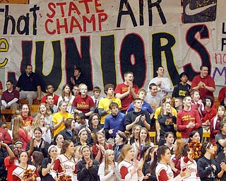 The Vindicator/Robert K. Yosay -----
The Junior class applauds Kyle McCarthy as they prepared for the state championship game - 12032009