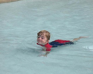 While on vacation at Disney World this year, 3-year-old Anthony Triveri of Poland got to swim in a swimming pool.
