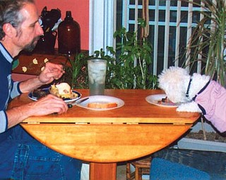 Robert Cappitte got a new dining companion this year. His new 'baby is named Babe.