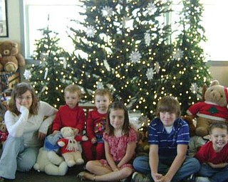 Here are the grandchildren of Karen and Haven Grittie of Ellsworth: From left, Brooke, Alton and Kylee Ramsey, all of Ellsworth; Rylie Ramsey of Deerfield, Brandon Janis of Deerfield; and Luke Ramsey of Ellsworth. Missing from the photo is Nicole Janis of Deerfield.